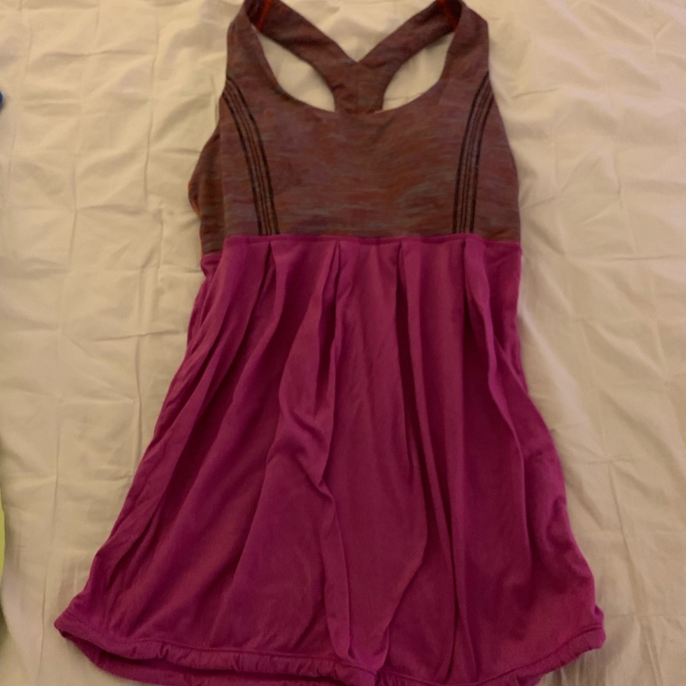 Pink lululemon tank top